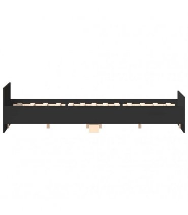 vidaXL Bed Frame without Mattress Black 140x190 cm