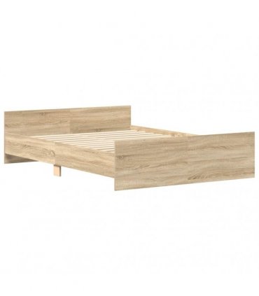 vidaXL Bed Frame without Mattress Sonoma Oak 140x190 cm