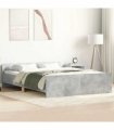 vidaXL Bed Frame without Mattress Concrete Grey 140x190 cm