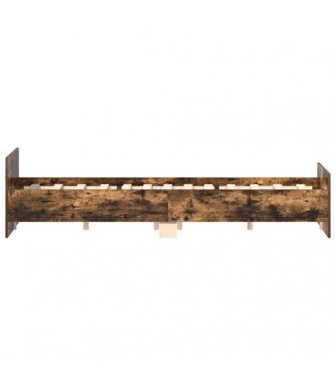 vidaXL Bed Frame without Mattress Smoked Oak 140x190 cm