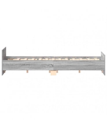 vidaXL Bed Frame without Mattress Grey Sonoma 140x190 cm