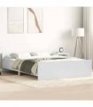 vidaXL Bed Frame without Mattress White 135x190 cm