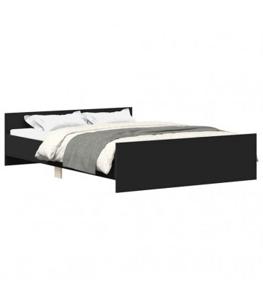 vidaXL Bed Frame without Mattress Black 135x190 cm
