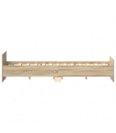 vidaXL Bed Frame without Mattress Sonoma Oak 135x190 cm