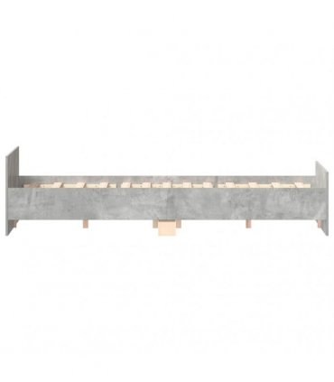 vidaXL Bed Frame without Mattress Concrete Grey 135x190 cm