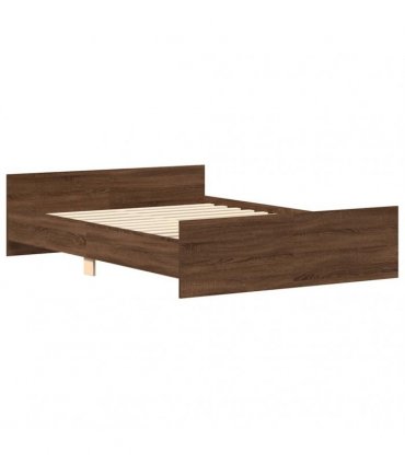 vidaXL Bed Frame without Mattress Brown Oak 135x190 cm