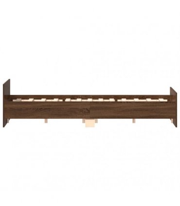vidaXL Bed Frame without Mattress Brown Oak 135x190 cm