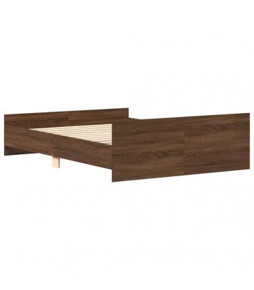 vidaXL Bed Frame without Mattress Brown Oak 135x190 cm