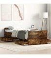 vidaXL Bed Frame without Mattress Smoked Oak 90x190 cm