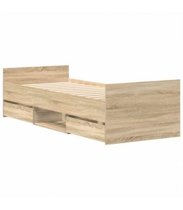 vidaXL Bed Frame without Mattress Sonoma Oak 75x190 cm