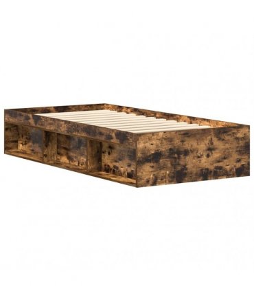 vidaXL Bed Frame without Mattress Smoked Oak 90x200 cm
