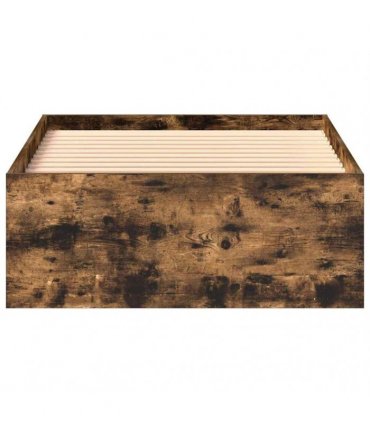 vidaXL Bed Frame without Mattress Smoked Oak 90x200 cm