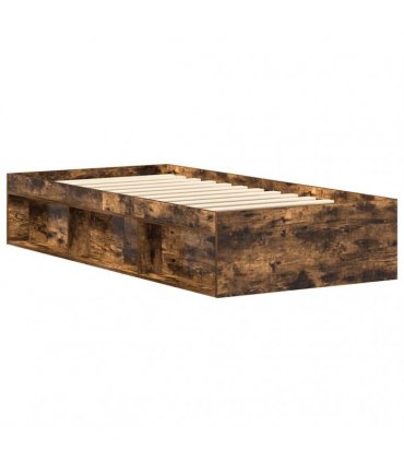 vidaXL Bed Frame without Mattress Smoked Oak 90x200 cm