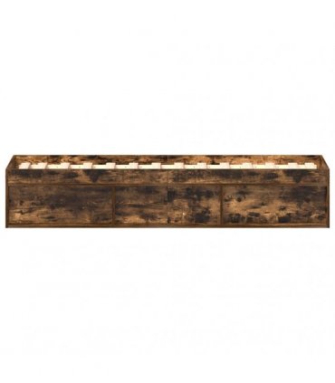 vidaXL Bed Frame without Mattress Smoked Oak 90x200 cm