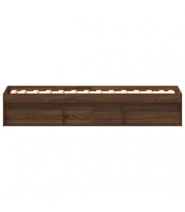 vidaXL Bed Frame without Mattress Brown Oak 100x200 cm