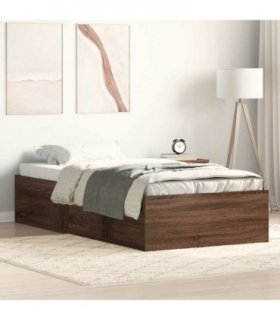 vidaXL Bed Frame without Mattress Brown Oak 90x190 cm
