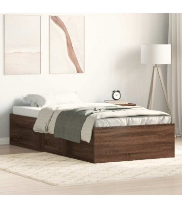 vidaXL Bed Frame without Mattress Brown Oak 90x190 cm