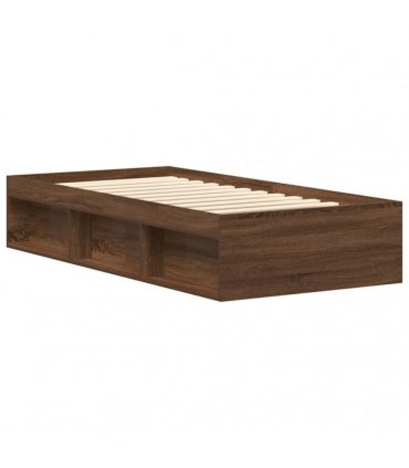 vidaXL Bed Frame without Mattress Brown Oak 90x190 cm