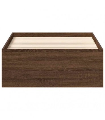 vidaXL Bed Frame without Mattress Brown Oak 90x190 cm