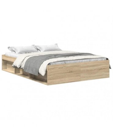 vidaXL Bed Frame without Mattress Sonoma Oak 150x200 cm King Size
