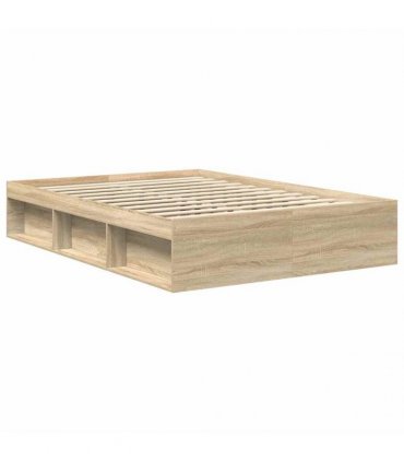 vidaXL Bed Frame without Mattress Sonoma Oak 150x200 cm King Size
