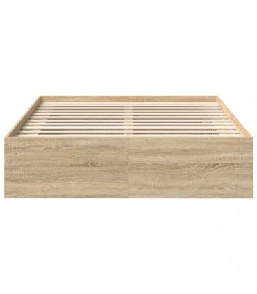 vidaXL Bed Frame without Mattress Sonoma Oak 150x200 cm King Size