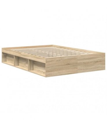 vidaXL Bed Frame without Mattress Sonoma Oak 150x200 cm King Size