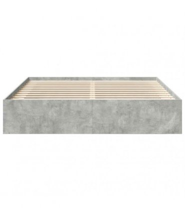 vidaXL Bed Frame without Mattress Concrete Grey 200x200 cm
