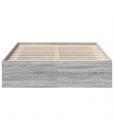 vidaXL Bed Frame without Mattress Grey Sonoma 120x190 cm Small Double