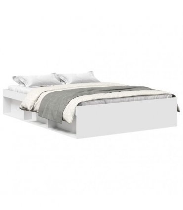vidaXL Bed Frame without Mattress White 140x190 cm