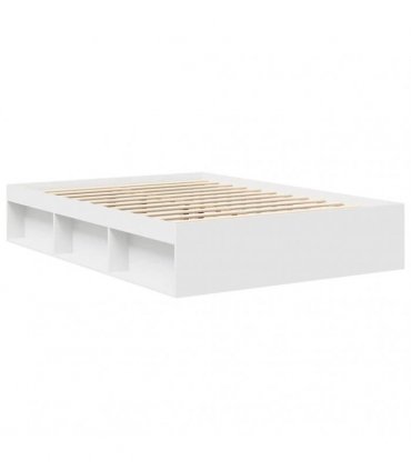 vidaXL Bed Frame without Mattress White 140x190 cm