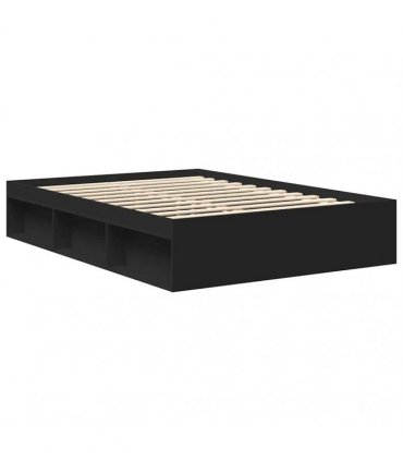 vidaXL Bed Frame without Mattress Black 135x190 cm Double