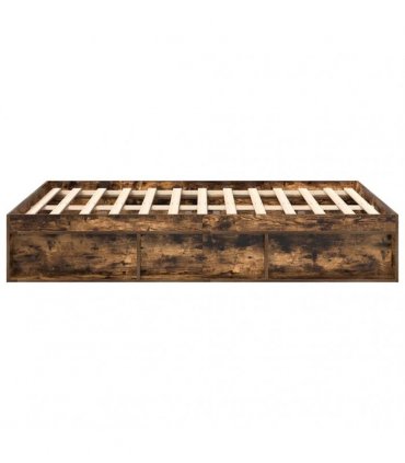 vidaXL Bed Frame without Mattress Smoked Oak 135x190 cm Double