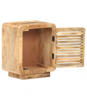 vidaXL Bedside Cabinet 40x30x50 cm Rough Mango Wood