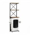 vidaXL Tractor Wine Cabinet White 49x31x172 cm Rough Mango Wood