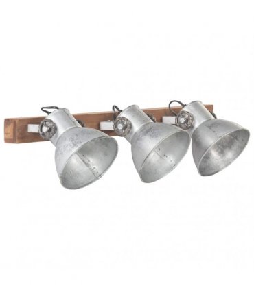 vidaXL Industrial Wall Lamp Silver 65x25 cm E27