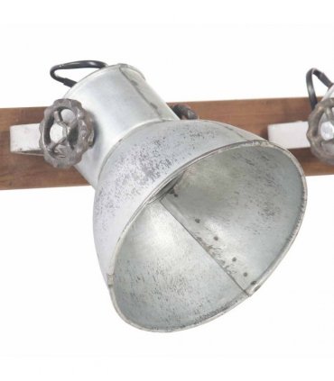 vidaXL Industrial Wall Lamp Silver 65x25 cm E27