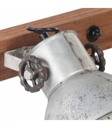 vidaXL Industrial Wall Lamp Silver 65x25 cm E27