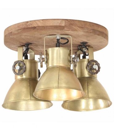 vidaXL Industrial Ceiling Lamp 25 W Brass 42x27cm E27