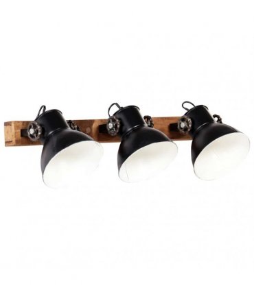 vidaXL Industrial Wall Lamp Black 65x25 cm E27