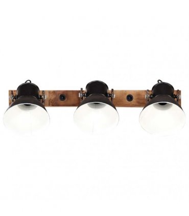 vidaXL Industrial Wall Lamp Black 65x25 cm E27