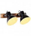 vidaXL Industrial Wall Lamp Black 45x25 cm E27