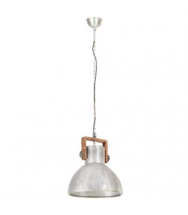 vidaXL Industrial Hanging Lamp 25 W Silver Round 40 cm E27