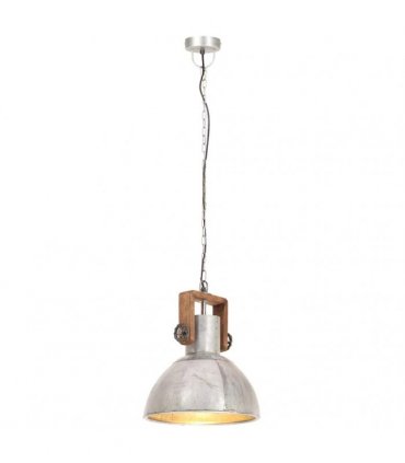 vidaXL Industrial Hanging Lamp 25 W Silver Round 30 cm E27