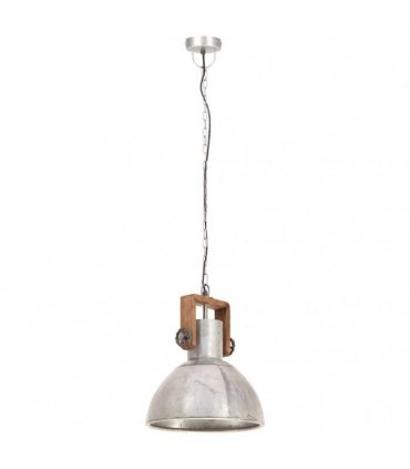 vidaXL Industrial Hanging Lamp 25 W Silver Round 30 cm E27