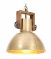 vidaXL Industrial Hanging Lamp 25 W Brass Round 30 cm E27