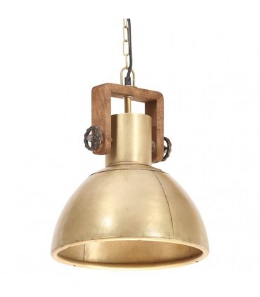 vidaXL Industrial Hanging Lamp 25 W Brass Round 30 cm E27
