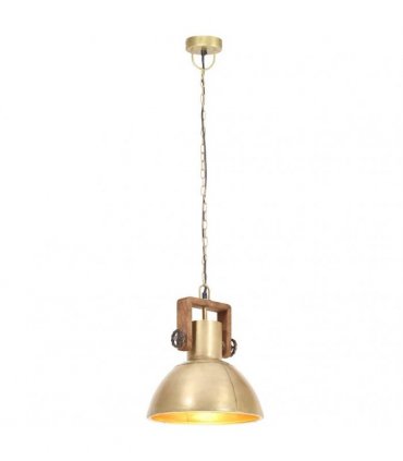 vidaXL Industrial Hanging Lamp 25 W Brass Round 30 cm E27