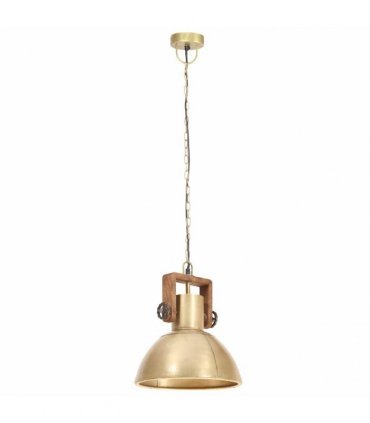 vidaXL Industrial Hanging Lamp 25 W Brass Round 30 cm E27