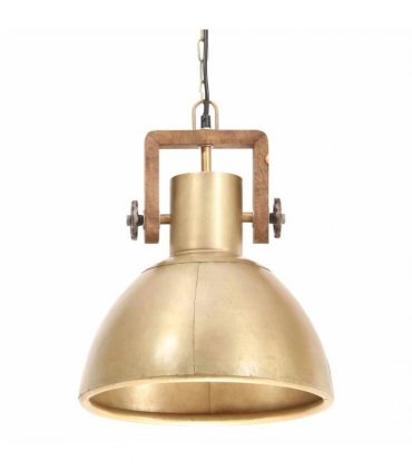 vidaXL Industrial Hanging Lamp 25 W Brass Round 30 cm E27